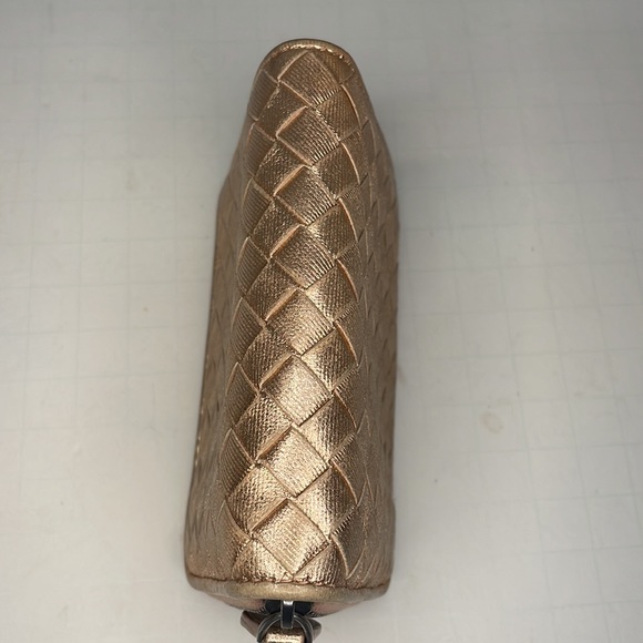 Authentic Bottega Veneta mini rose gold leather card wallet with box bag & COA - Picture 6 of 10